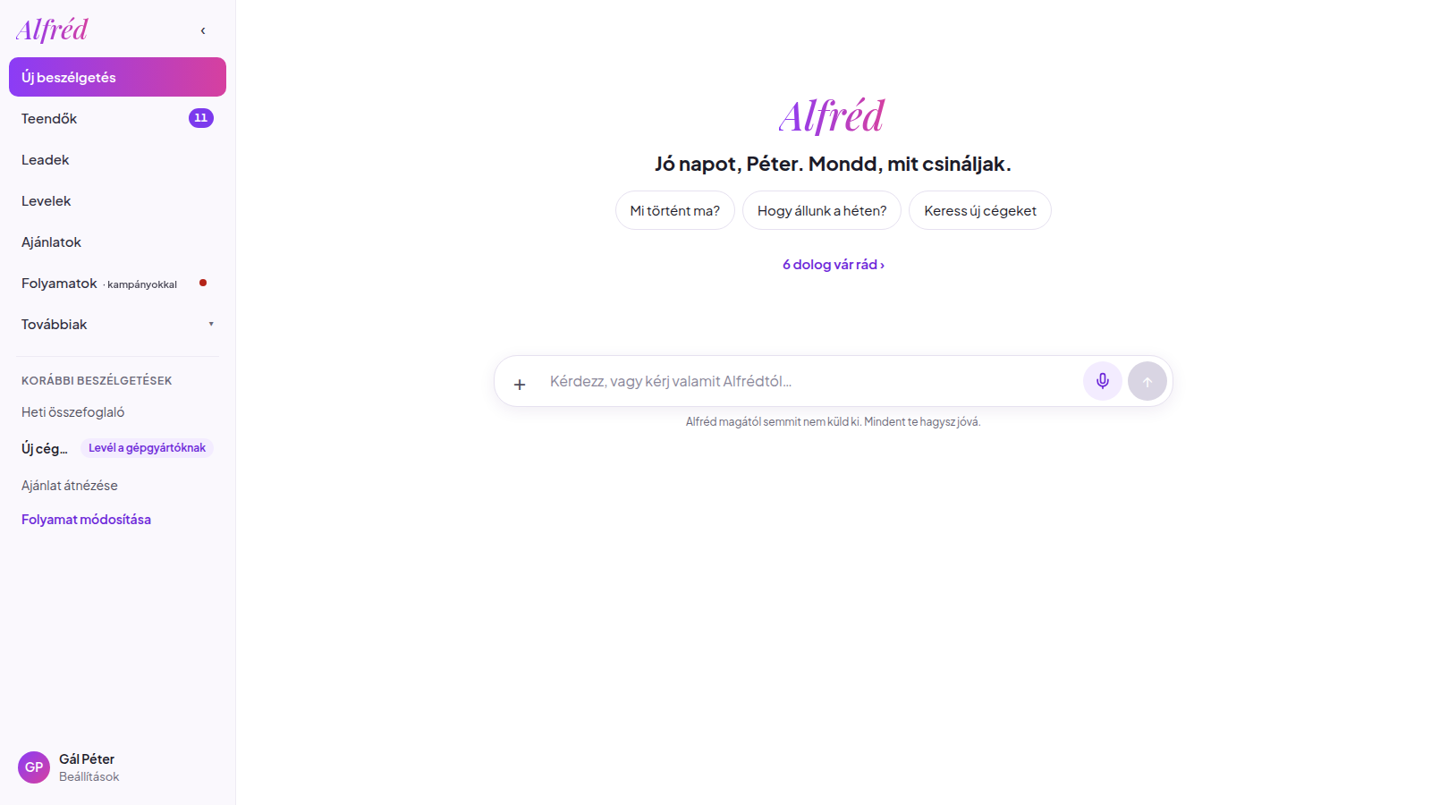 Alfréd: Új beszélgetés